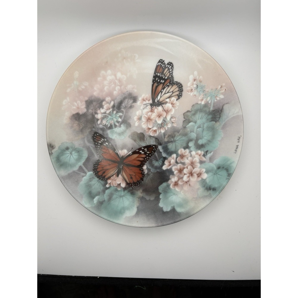 Lena Liu Monarch Butterflies Collector Plate W.S. George Gossamer Wings 1988